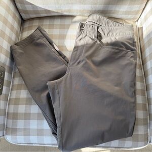 Lululemon ABC Slim-Fit 5 Pocket Warpstreme Pant 32L Size 31W Grey/Taupe Color